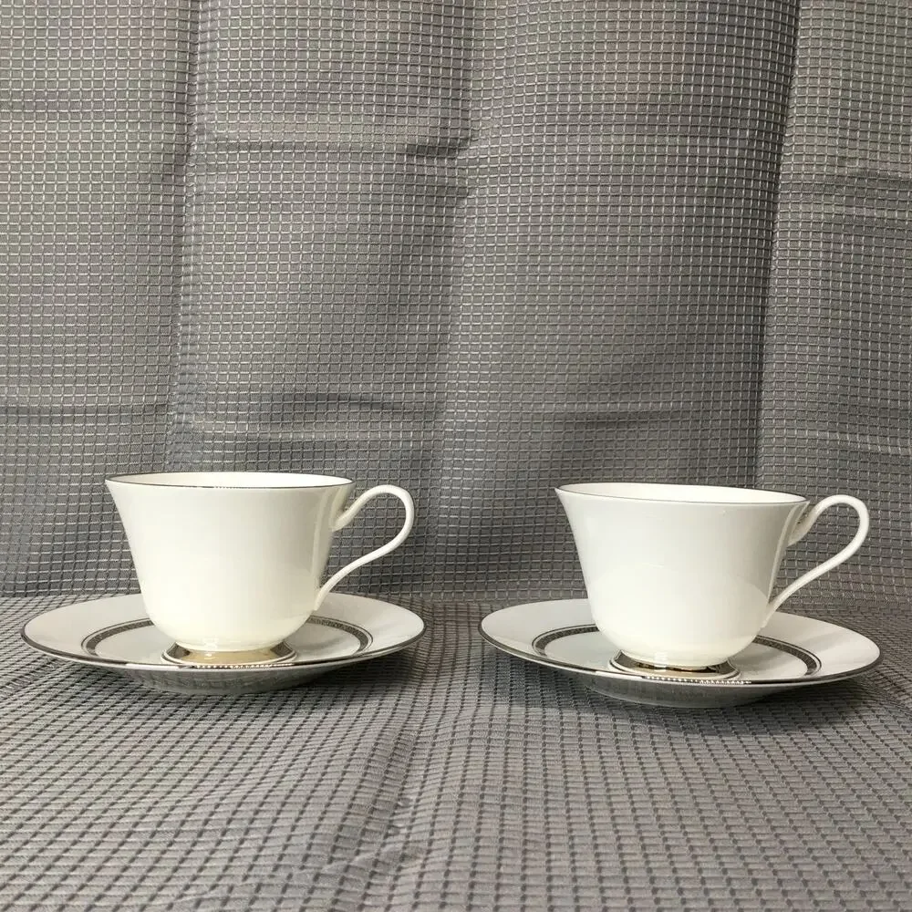 Oxford Bone China Lexington Pattern 2 Teacup and Saucer Sets Vintage (B)